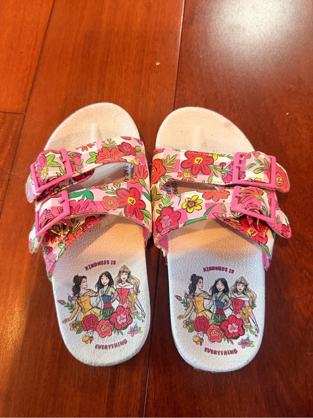 Disney Princess Floral Sandals – Size 11/12 – Like New!